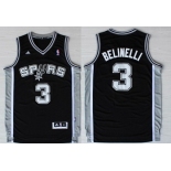San Antonio Spurs #3 Marco Belinelli Revolution 30 Swingman Black Jersey