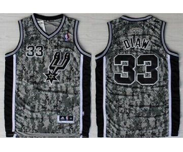 San Antonio Spurs #33 Boris Diaw Revolution 30 Swingman Camo Jersey