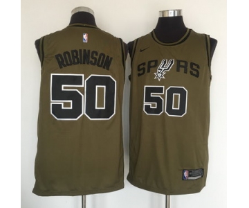 San Antonio Spurs #50 David Robinson Olive Nike Swingman Jersey