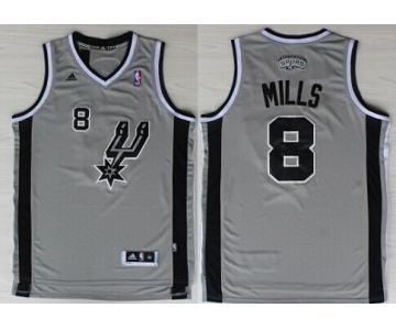 San Antonio Spurs #8 Patrick Mills Revolution 30 Swingman Gray Jersey