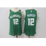 Men's Milwaukee Bucks #12 Jabari Parker Green 2017-2018 Nike Swingman Stitched NBA Jersey