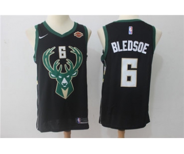 Men's Milwaukee Bucks #6 Eric Bledsoe Black 2017-2018 Nike Swingman Stitched NBA Jersey