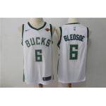 Men's Milwaukee Bucks #6 Eric Bledsoe White 2017-2018 Nike Swingman Stitched NBA Jersey