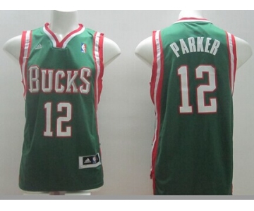 Milwaukee Bucks #12 Jabari Parker Revolution 30 Swingman Green Jersey