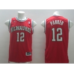 Milwaukee Bucks #12 Jabari Parker Revolution 30 Swingman Red Jersey