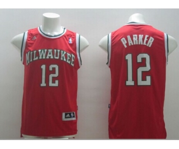 Milwaukee Bucks #12 Jabari Parker Revolution 30 Swingman Red Jersey