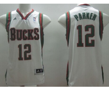 Milwaukee Bucks #12 Jabari Parker Revolution 30 Swingman White Jersey