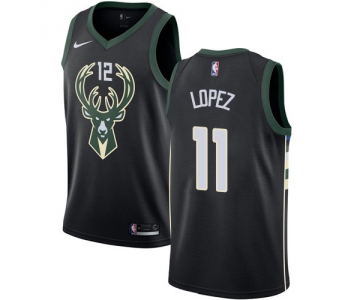 Nike Bucks #11 Brook Lopez Black NBA Swingman Statement Edition Jersey