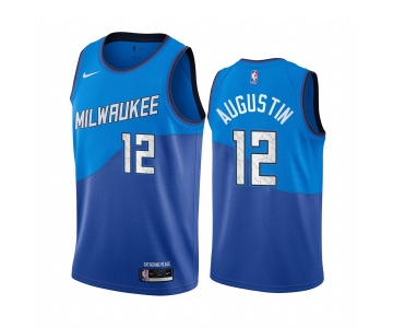 Nike Bucks #12 D.J. Augustin Blue NBA Swingman 2020-21 City Edition Jersey