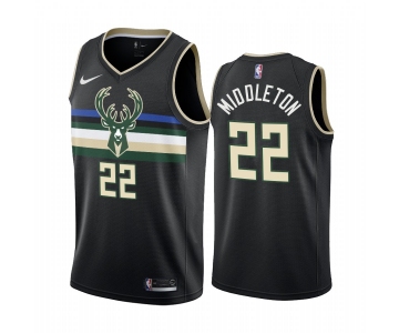 Nike Bucks #22 Khris Middleton Black 2019-20 Statement Edition NBA Jersey