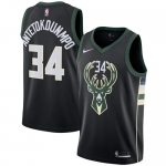 Nike Bucks #34 Giannis Antetokounmpo Black Statement Edition NBA Swingman Jersey