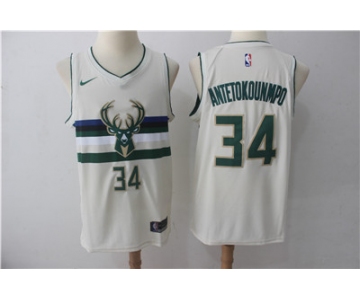 Nike Bucks #34 Giannis Antetokounmpo Cream City Edition Swingman Jersey