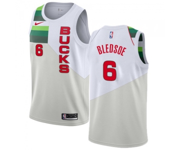 Nike Bucks #6 Eric Bledsoe White NBA Swingman Earned Edition Jersey