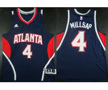 Atlanta Hawks #4 Paul Millsap Revolution 30 Swingman 2014 New Navy Blue Jersey