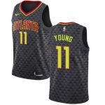 Hawks #11 Trae Young Black Basketball Swingman Icon Edition Jersey