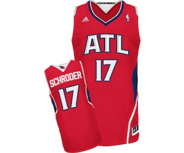 Men's Atlanta Hawks #17 Dennis Schroder Red Swingman Jersey