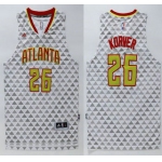 Men's Atlanta Hawks #26 Kyle Korver Revolution 30 Swingman 2015-16 New White Jersey