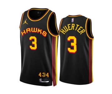 Men's Atlanta Hawks #3 Kevin Huerter 2022-23 Black Statement Edition Stitched Jersey