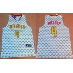 Men's Atlanta Hawks #4 Paul Millsap Revolution 30 Swingman 2015-16 New White Jersey