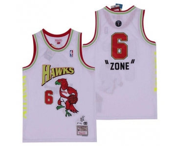 Men's Atlanta Hawks #6 Future White NBA Remix Jersey - Zone