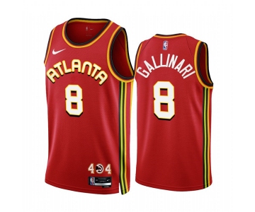 Men's Atlanta Hawks #8 Danilo Gallinari 2022-23 Red Icon Edition Stitched Jersey