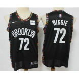 Men's Brooklyn Nets #72 Biggie Black Nike 2020 New Season Swingman City Edition Jersey With The Sponsor Logo
