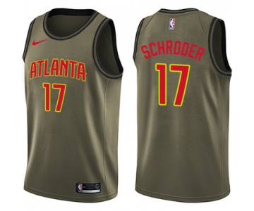 Nike Atlanta Hawks #17 Dennis Schroder Green Salute to Service NBA Swingman Jersey