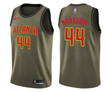 Nike Atlanta Hawks #44 Pete Maravich Green Salute to Service NBA Swingman Jersey