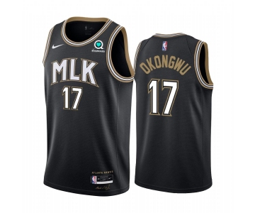 Nike Hawks #17 Onyeka Okongwu Black NBA Swingman 2020-21 City Edition Jersey