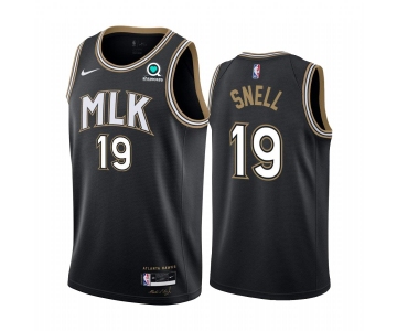 Nike Hawks #19 Tony Snell Black NBA Swingman 2020-21 City Edition Jersey