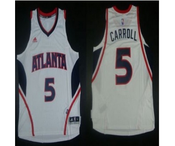 Revolution 30 Atlanta Hawks #5 DeMarre Carroll White Stitched NBA Jersey