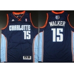 Charlotte Bobcats #15 Kemba Walker Revolution 30 Swingman Blue Jersey