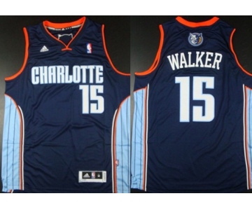 Charlotte Bobcats #15 Kemba Walker Revolution 30 Swingman Blue Jersey