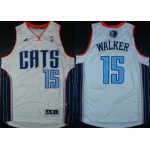 Charlotte Bobcats #15 Kemba Walker Revolution 30 Swingman White Jersey