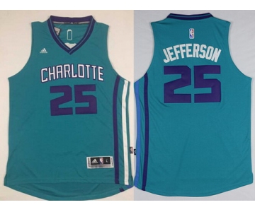 Charlotte Hornets #25 Al Jefferson Revolution 30 Swingman 2015 New Teal Green Jersey