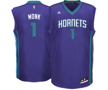 Men's Charlotte Hornets #1 Malik Monk adidas Purple 2017 NBA Draft Pick Replica Jersey