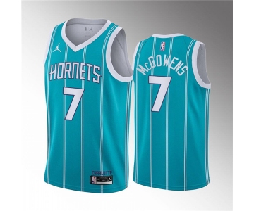 Men's Charlotte Hornets #7 Bryce McGowens 2022 Draft Stitched Basketball Jersey