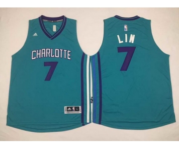 Men's Charlotte Hornets #7 Jeremy Lin Revolution 30 Swingman 2015 New Teal Green Jersey