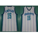 Mitchell And Ness Hornets #15 Percy Miller White Throwback Stitched NBA Jersey