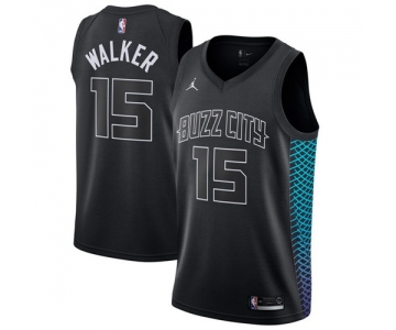 Nike Charlotte Hornets #15 Kemba Walker Black NBA Jordan Swingman City Edition Jersey