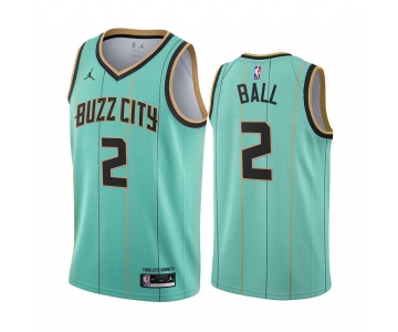 Nike Hornets #2 LaMelo Ball Mint Green NBA Swingman 2020-21 City Edition Jersey