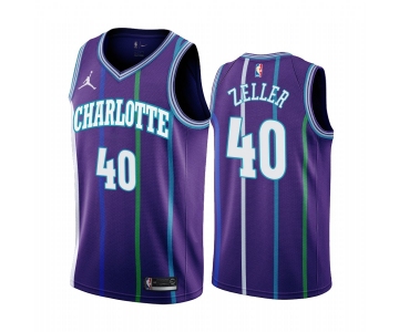 Nike Hornets #40 Cody Zeller Purple 2019-20 Classic Edition Stitched NBA Jersey