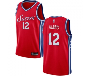 76ers #12 Tobias Harris Red Basketball Swingman Statement Edition Jersey