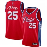 76ers #25 Ben Simmons Red Basketball Swingman Statement Edition 2019-2020 Jersey