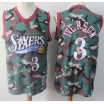 76ers #3 Allen Iverson Camo Stitched Basketball Swingman Jersey