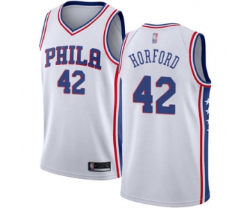 76ers #42 Al Horford White Basketball Swingman Association Edition Jersey