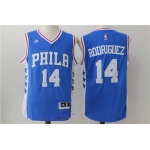 Men's Philadelphia 76ers #14 Sergio Rodriguez NEW Blue Stitched NBA adidas Revolution 30 Swingman Jersey