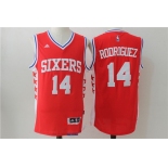 Men's Philadelphia 76ers #14 Sergio Rodriguez NEW Red Stitched NBA adidas Revolution 30 Swingman Jersey