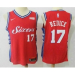 Men's Philadelphia 76ers #17 J.J. Redick Red 2017-2018 Nike Authentic Stubhub Stitched NBA Jersey