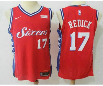 Men's Philadelphia 76ers #17 J.J. Redick Red 2017-2018 Nike Authentic Stubhub Stitched NBA Jersey